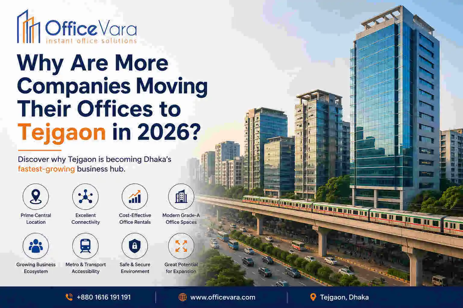 Modern office buildings in Tejgaon Dhaka
